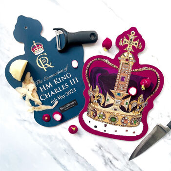 King Charles Coronation Crown Large Serving Platter, 6 of 12