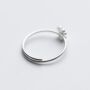 Sterling Silver Four Leaf Clover Adjustable Ring, thumbnail 2 of 4