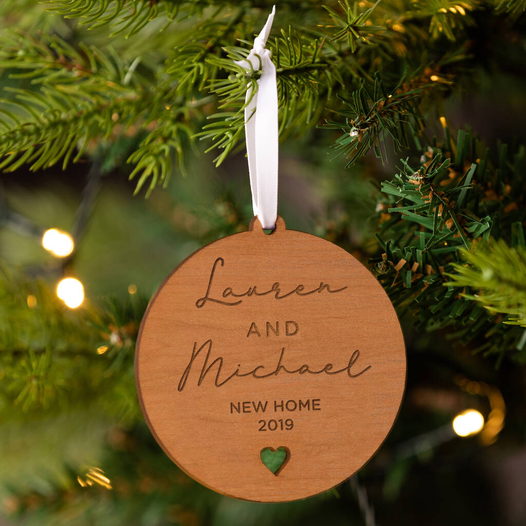 Personalised New Home Christmas Bauble For Couples By Dust And Things 