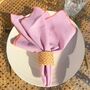 Soft Napkins With Embroidery Pink/Orange • Set Of Four, thumbnail 1 of 5