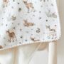 Fawn Bunny Baby Blanket Handmade With Organic Muslin And Sherpa, thumbnail 1 of 12