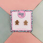 Gold Gingerbread Christmas Stud Resin Earrings, thumbnail 1 of 4