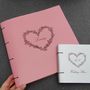 'Love Heart' Personalised Coloured Leather Guest Book, thumbnail 4 of 9