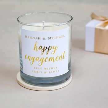 Engagement Candle Personalised Gift, 2 of 5
