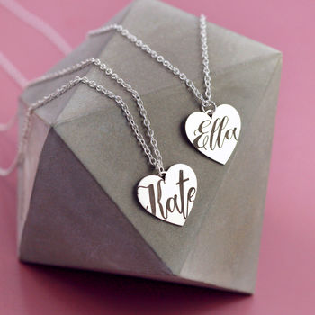 Bespoke Name Necklace On Sterling Silver Heart, 4 of 12