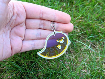 Halloween Ghost Keyring Iridescent Acrylic Keychain, 6 of 6