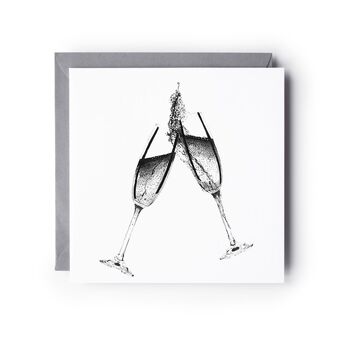 Champagne, Celebration Blank Greeting Card And Envelope, 2 of 7