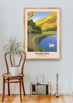 Thames Path National Trail Travel Poster, 5 of 8