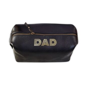 Dad Embossed Leather Wash Bag, 3 of 7