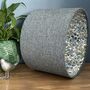 Enid Roan Blue Tweed Floral Lined Lampshades, thumbnail 1 of 11