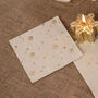 Gold Snowflake Ivory Christmas Paper Napkins Pack Of 20, thumbnail 3 of 4