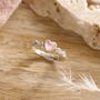 Cremation Ashes Heart Ring With Crystals For Human Or Pet Ashes, thumbnail 2 of 6