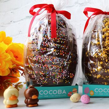 Coloured Sprinkles Milk Chocolate Drizzled Easter Egg, 2 of 4