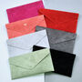 Monogram Suede Leather Envelope Clutch Bag, thumbnail 5 of 9