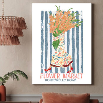 Personalised Flower Market Boho Summer Travel Print, 2 of 7