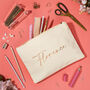 Personalised Canvas Name Zip Pouch, thumbnail 1 of 4