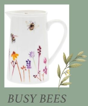 Busy Bee And Wildflower Ceramic Jug, 2 of 3