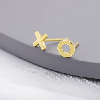 Xo Kiss Hug Stud Earrings In Sterling Silver, 6 of 12