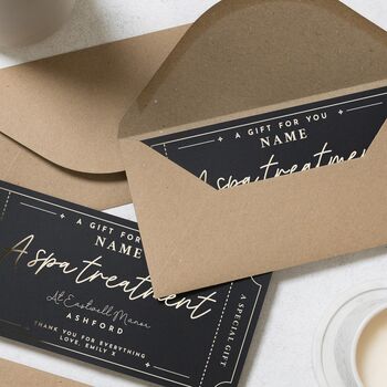 Personalised Spa Day Scratch Reveal Gift Voucher, 6 of 9