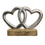 Anniversary Gifts Personalised Double Heart Ornament, thumbnail 4 of 6