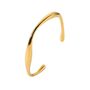 Misshape C Shaped Curve Bangle In Gold, thumbnail 3 of 4