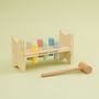 Personalised Wooden Hammer Bench Toy 12m+, thumbnail 1 of 4