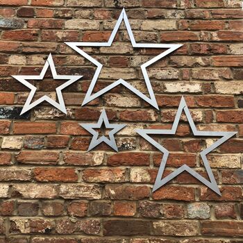 Metal Stars Garden Feature House Decoration Galvanised, 2 of 2