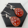 Carnelian And Pink Sapphire Earrings In Sterling Silver, thumbnail 4 of 4