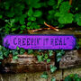 Personalised “Creepin It Real” Halloween Street Sign, thumbnail 1 of 2