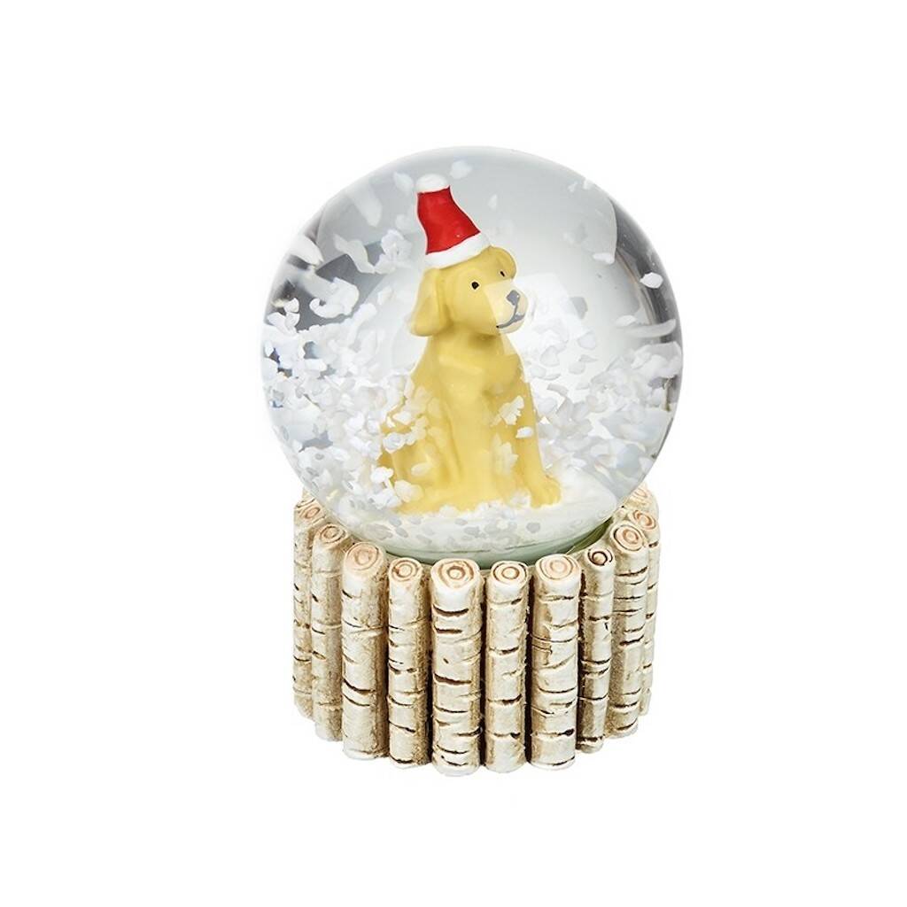 Small Christmas Dog Snow Globe By Pink Pineapple Home & Gifts
