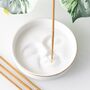 Ceramic White Moon Incense Stick Holder, thumbnail 1 of 4