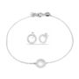 Circle Bracelet And Stud Set In Sterling Silver, thumbnail 1 of 5