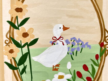Baby Duck Nursery Art Print, 4 of 5