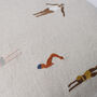 Swimmers Embroidered Cushion Cover, thumbnail 9 of 10