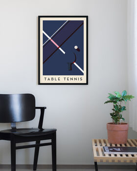 Table Tennis Minimalist Sports Poster, 2 of 2