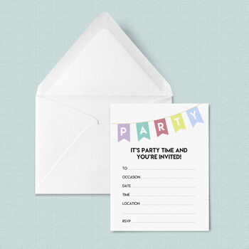 Party Bunting Invitations, 4 of 5