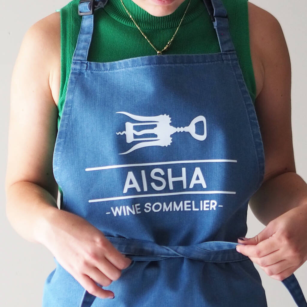 Personalised Wine Kitchen Apron, 1 of 10
