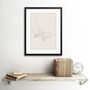 Line Hands Holding Minimalist Artwork Wall Art Print, thumbnail 2 of 3