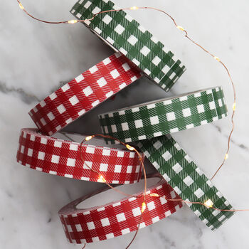 Paper Green Gingham Sticky Tape, 2 of 3