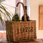 Personalised Special Date Wicker Bottle Carrier, thumbnail 1 of 8