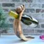 Wooden Cat Wine Bottle Holder Tabletop Wine Rack Gift, thumbnail 7 of 9
