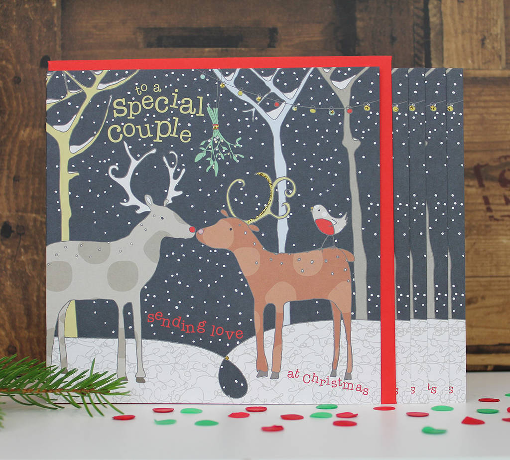 a special couple christmas card pack of five by molly mae | notonthehighstreet.com