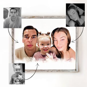 Group Personalised Photo Merge A4 Print Gift, 8 of 12