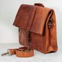 Convertible Roll Top Leather Backpack Satchel, thumbnail 9 of 12