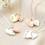 Personalised Double Heart Charm Necklace, thumbnail 4 of 11