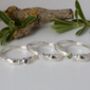 Silver Willow Bud Gemstone Twig Ring, thumbnail 4 of 6