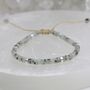Gemstone Boho Beaded Adjustable Friendship Bracelet Silver Beads, thumbnail 7 of 10