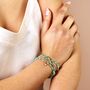 Two Way Shell Beaded Necklace Bracelet In Gold, thumbnail 5 of 6