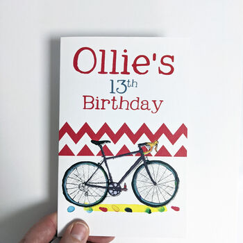 Personalised Cycling Birthday Card, 3 of 4