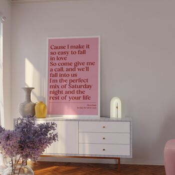 Personalised Custom Lyric Print, 7 of 11